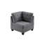 Canapé modulaire en U avec 2 fauteuils d'angle et 2 repose-pieds