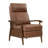 Genuine Leather Push Back Recliner Chair, Solid Wood Arm Mid Century Modern High Back Recliner, 3 Position Adjustable Manual Reclining Lounge Chair for Living Room Bedroom And Reading Nook-1675746541