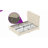 Upholstered King Bed Frame with 4 Storage Drawers and 51" Tall Velvet Headboard,No Box Spring Needed,Easy Assembly-1403595646-1403595644