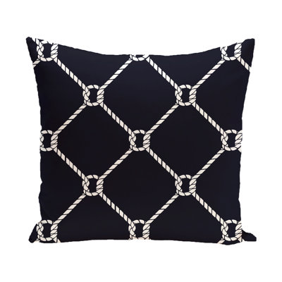 Nautical Nights Ahoy Outdoor Square Throw Pillow