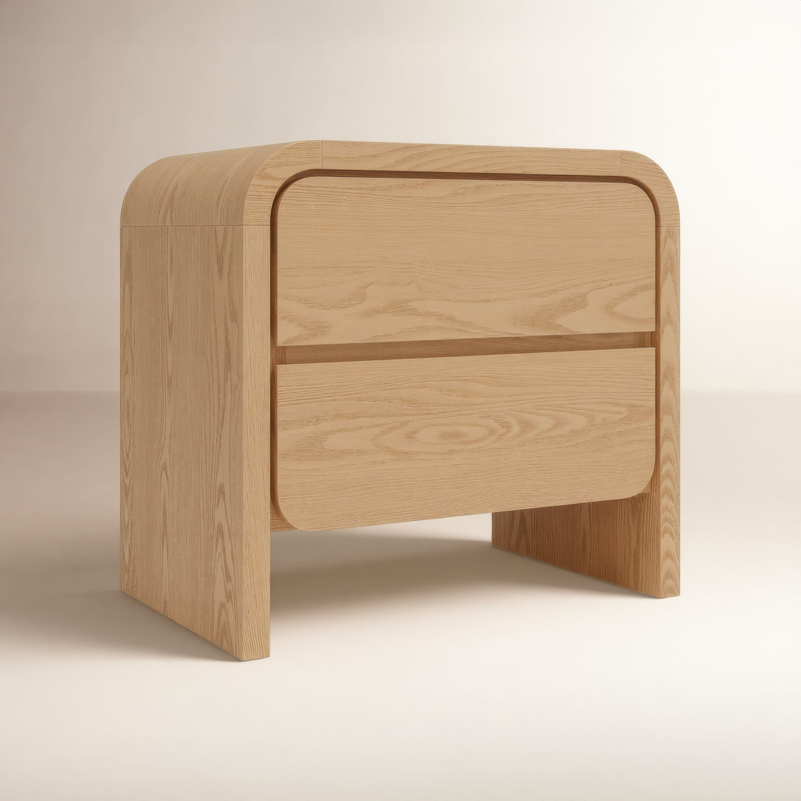 Nori 2-Drawer Nightstand, Timber