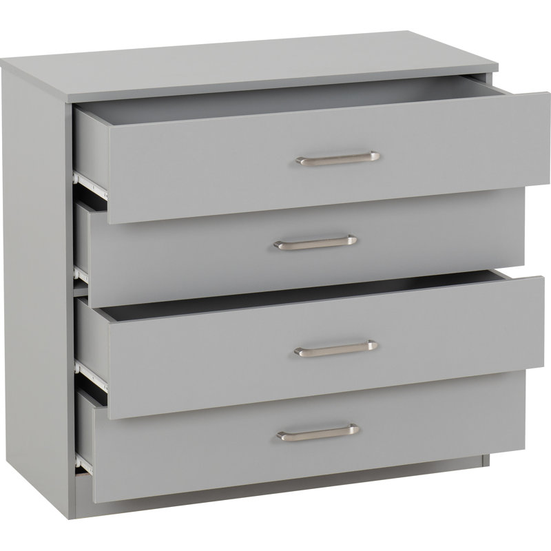 Sumrah 75cm W 4 - Drawer Chest of Drawers, Light Grey