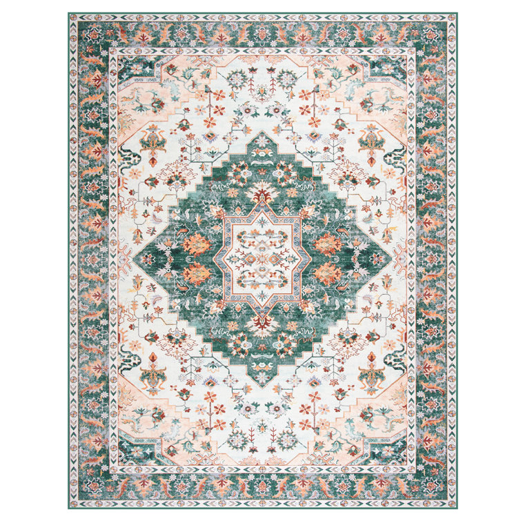 Fillender Machine Washable Rug Vintage Washable Area Rugs With Non Slip Home Decor Office Boho Rug