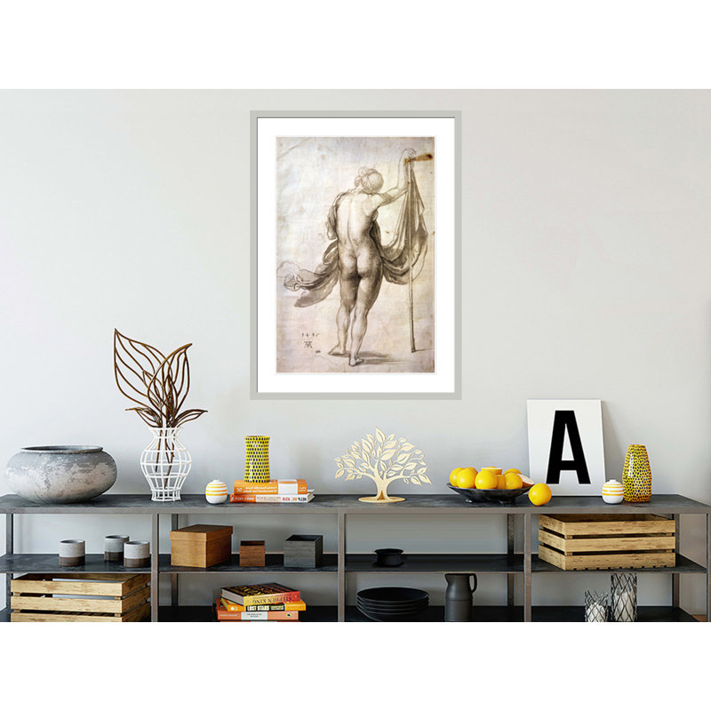 «Nude Study» par Albrecht Dürer - reproduction d'art numérique encadrée, H 41,5 po x l 30,34 po