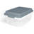 Hefty 18 Qt Hi-Rise Stackable Plastic Storage Bin with Lid, 8 Pack, Smoke Blue