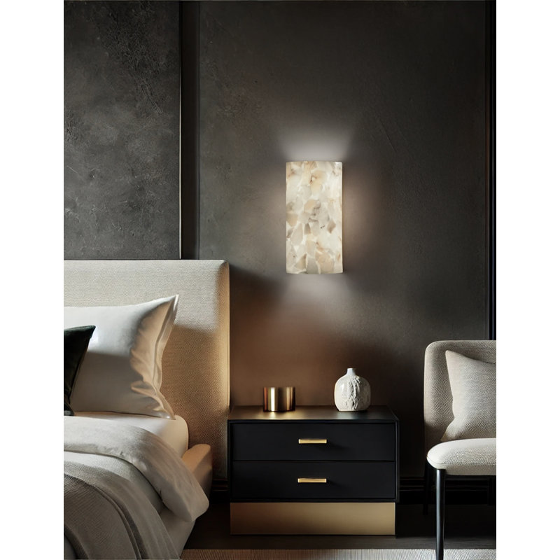 Krimhilde Resin Flush Mounted Sconce, 12.5" H x 8" W x 8" D, 40W, Small Cylinder Wall Sconce