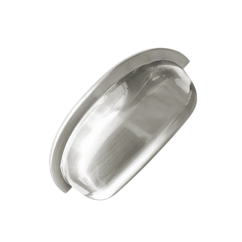 Oversized 3 7/16 Length Oval Knob Multipack, Silver