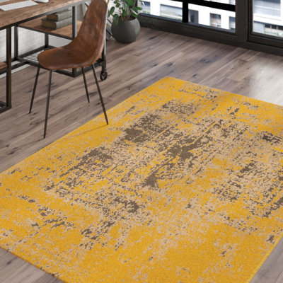 Etting Flatweave Yellow Rug
