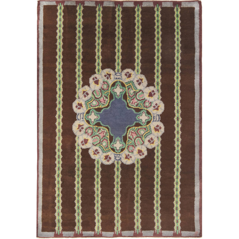 Vintage One-of-a-Kind Rectangle 5'2" x 7'4" Area Rug
