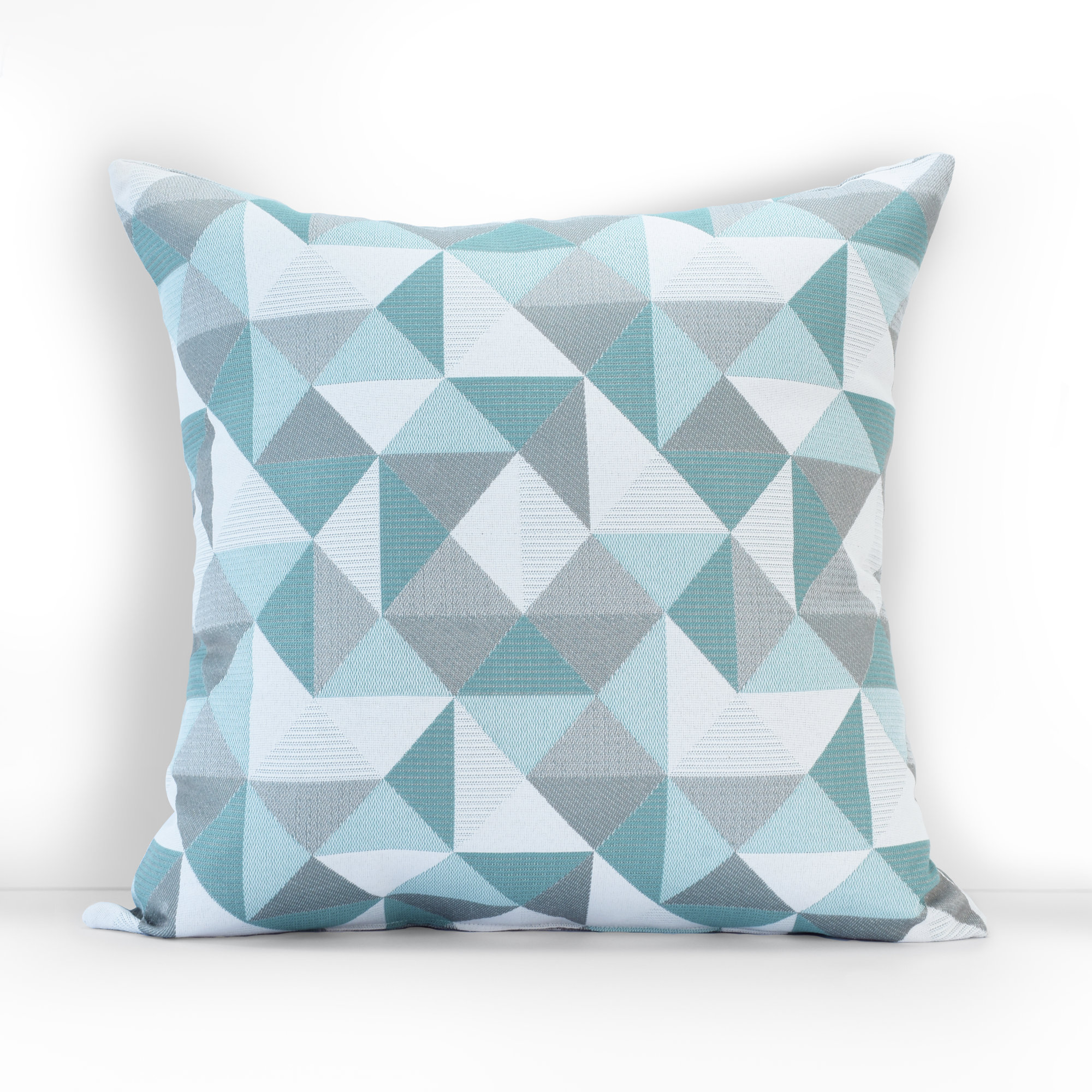 Pacifica Geometric Indoor/Outdoor Throw Pillow, 18"H x 18"W, Ruskin Lakeside