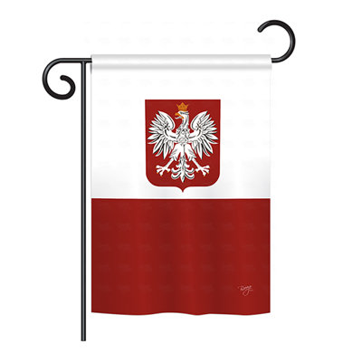 Drapeau de maison en polyester 2 côtés pologne
