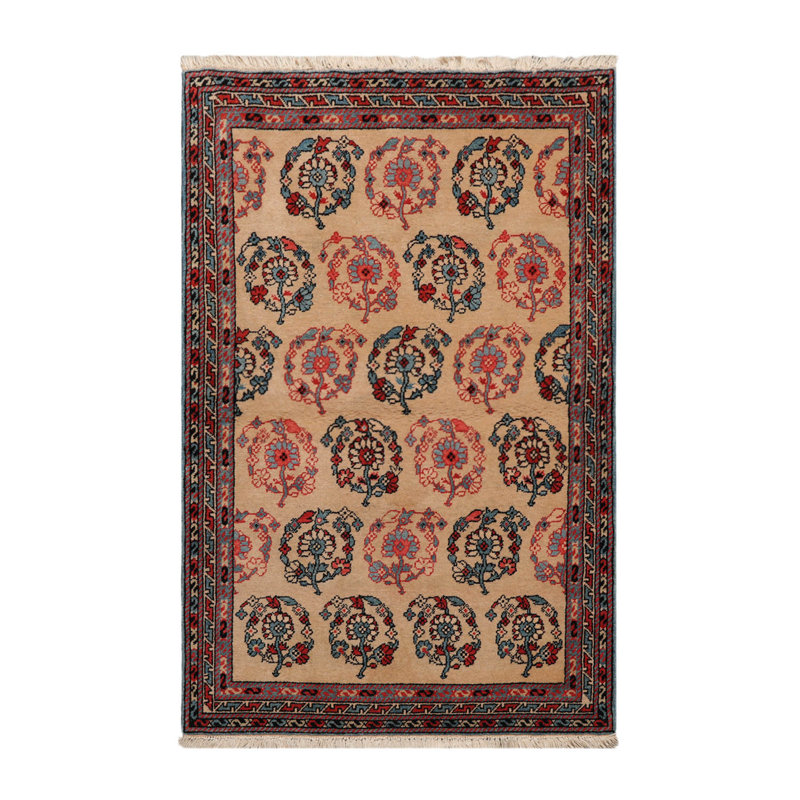 Lynnville One-of-a-Kind Rectangle 2'11" X 4'8" 1970s Wool Area Rug in Beige