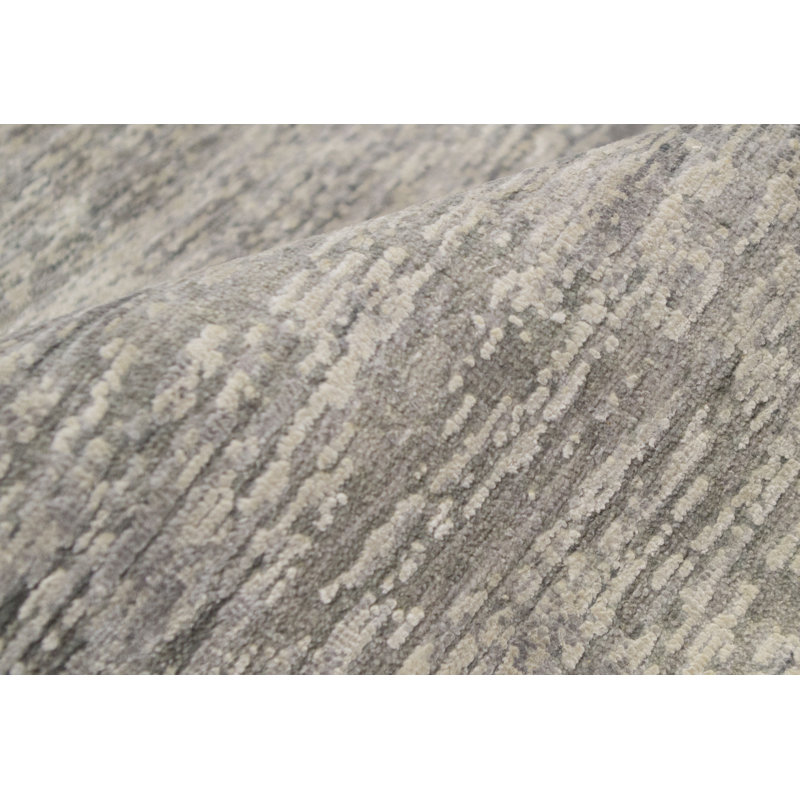 Hand-Knotted High-Quality Beige and Gray Area Rug