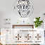 20" Chrome Metal Frame Fanlight with Crystal Accents
