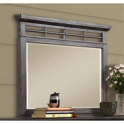 Miroir avec cadre en acajou