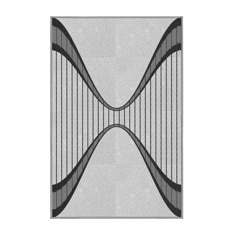 Tapis gris Hahira, Rectangle 5 pi x 7 pi