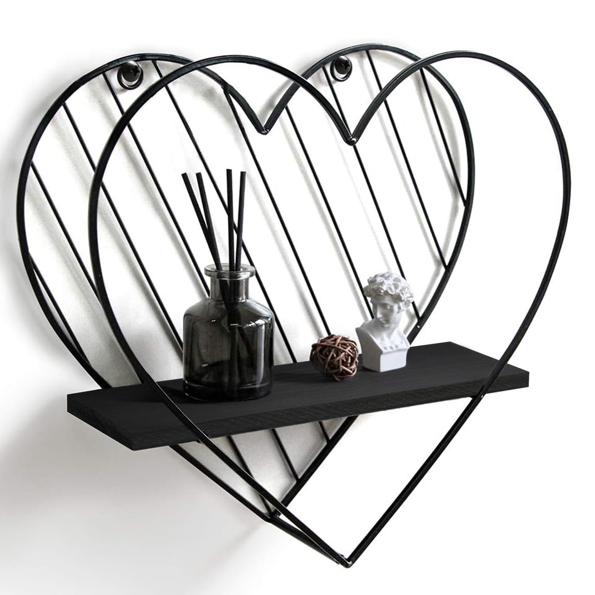 17 Stories Floating Heart Wall Shelf | Wayfair