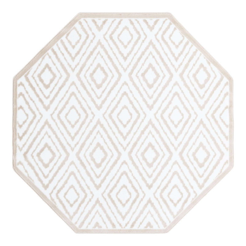 Amose Abstract Indoor Rug, Octagon 5'3" x 5'3"