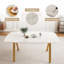 Ensemble de table de salle à manger rectangulaire, table de cuisine moderne avec chaises-1766352632-1766352634