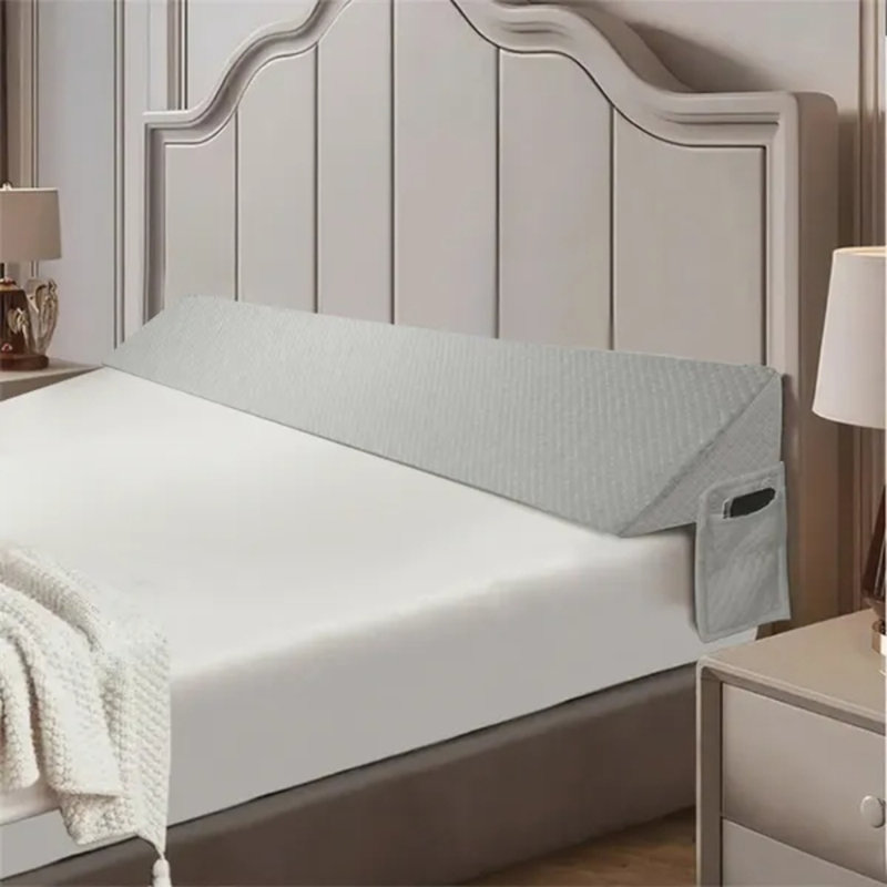 Air Layer Fabric Bed Gap Pillow With Diamond-shaped Pocket, Gray