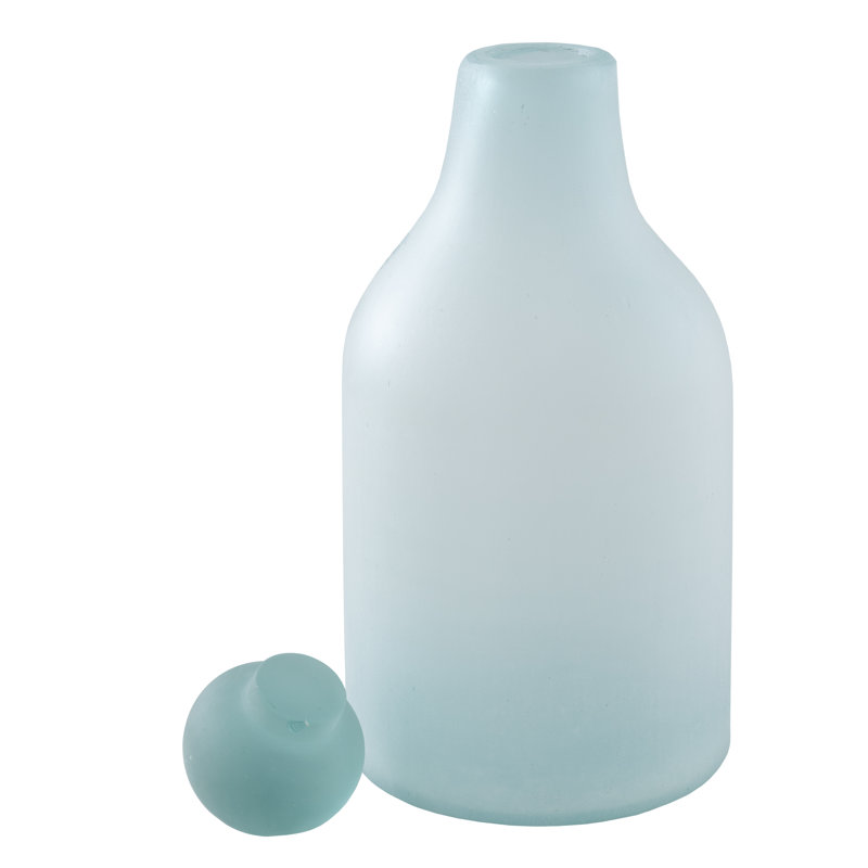 Bouteille en verre givré, H 22 po x l 10 po x P 10 po