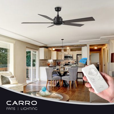 60-Inch DC Motor Ceiling Fan with Remote, with No Light