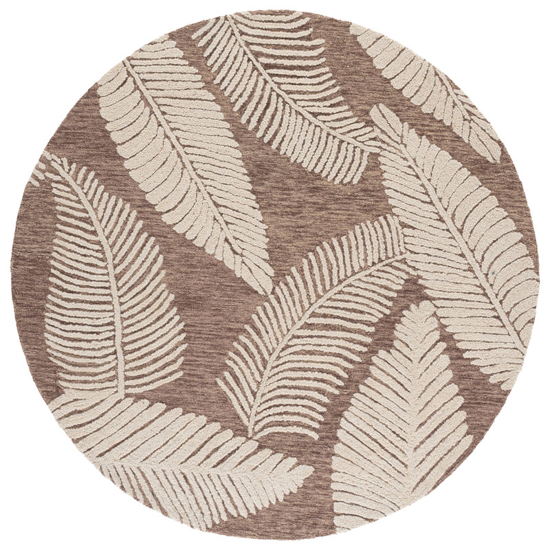 Jardin Hand Tufted Wool;Cotton Floral Indoor Rug, 6'-0" x 6'-0" Round