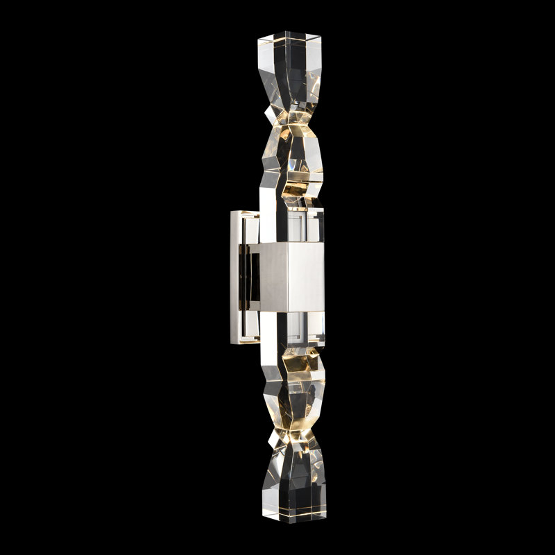 Mamadim Steel LED Wallchiere, Polished Nickel, 31.38" H x 4.5" W x 4.88" D