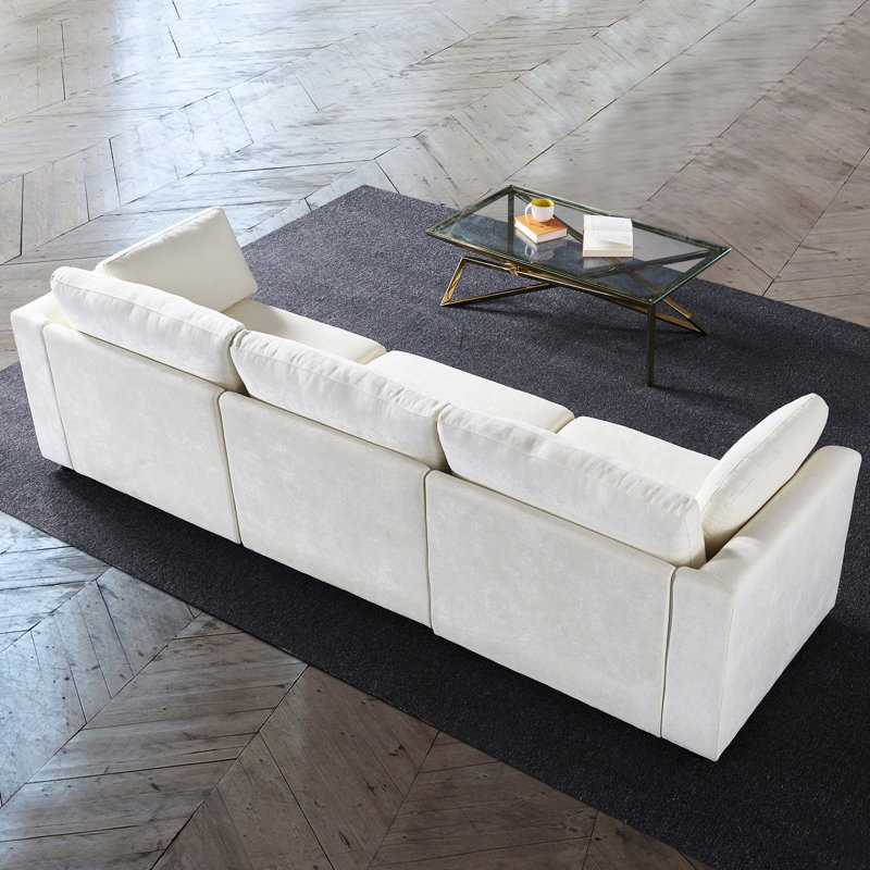 3 chenille modulaire blanc crème - victorienne