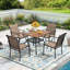 Ensemble de 4 chaises de patio d'extérieur empilables-105895145