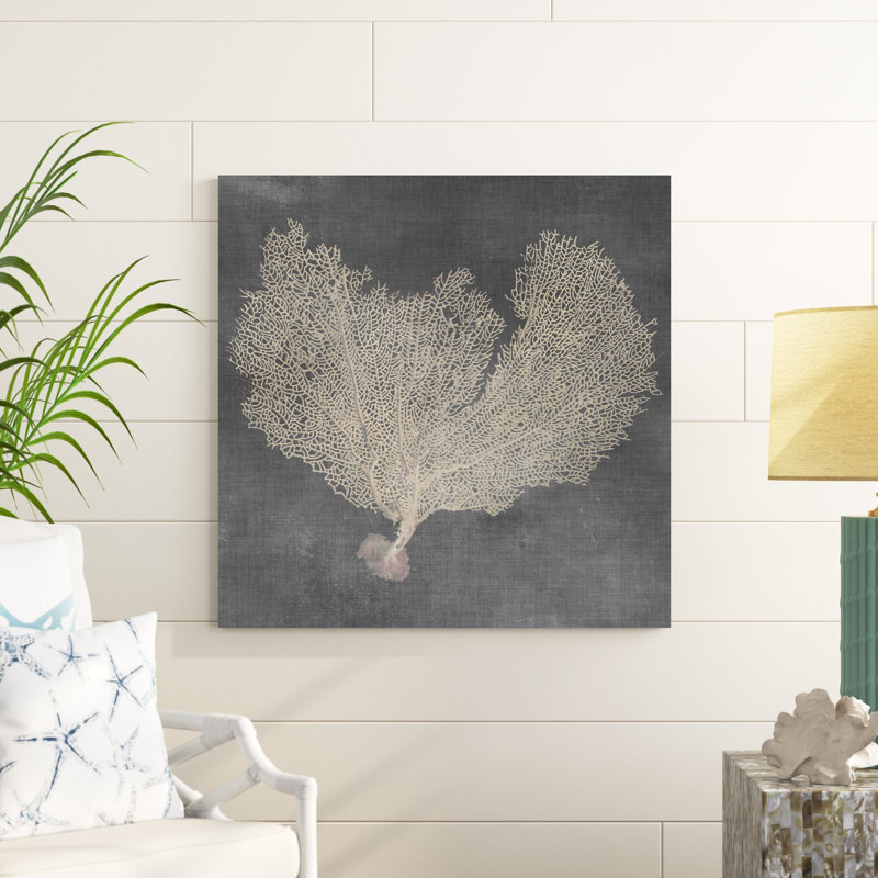 Éventail naturel de mer VI, H 36 po x l 36 po, Non, Toile tendue