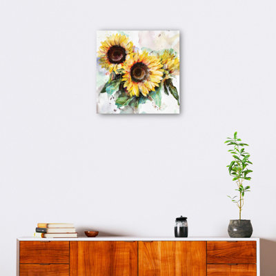 Sunflower Trio by Studio Arts Canvas Art Print