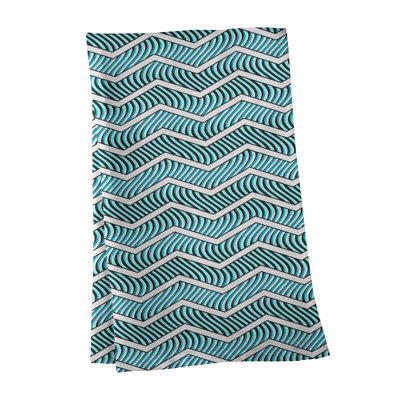 Serviette de thé à chevrons ondulés Stephenie