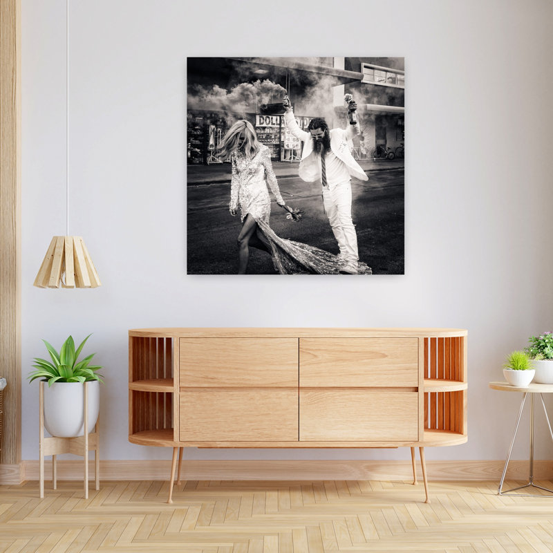 Art mural urbain moderne et romantique Edgy, H 36 po x l 36 po