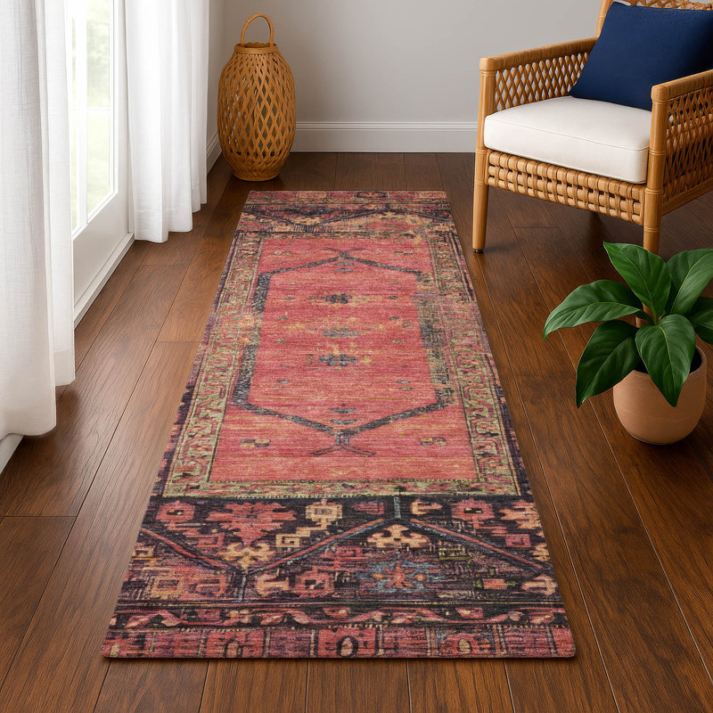Premium Machine Washable Lubbers AMF1727 Global Rug, Runner 2'3" x 7'6"