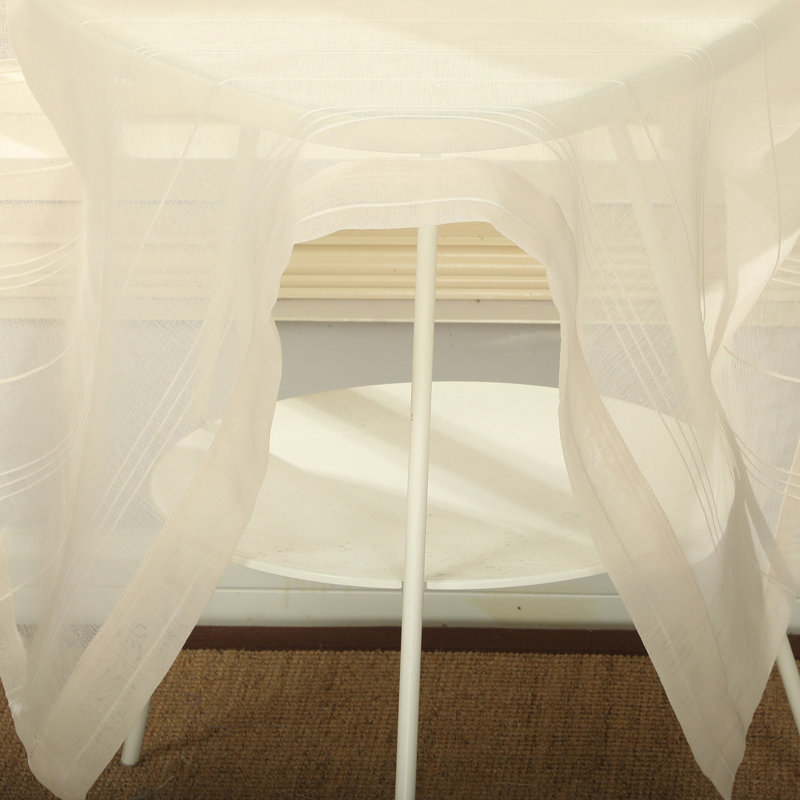 Antonietti Solid Semi-Sheer Rod Pocket Curtain Panels, Beige