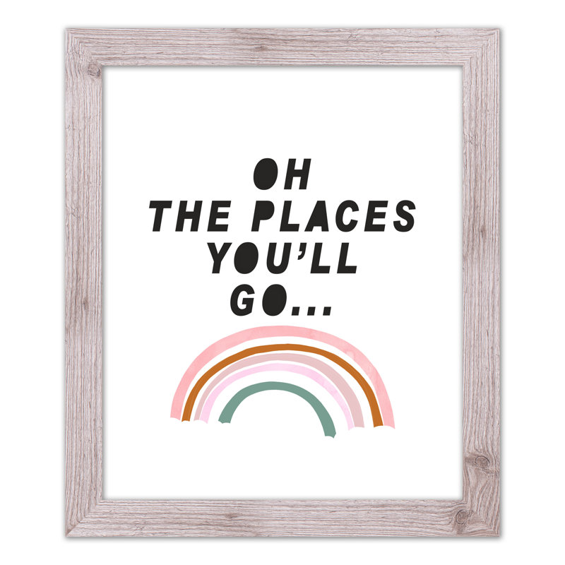 Art encadré «Places you go», Cadre blanc, H 24 po x l 20 po x P 0,75 po