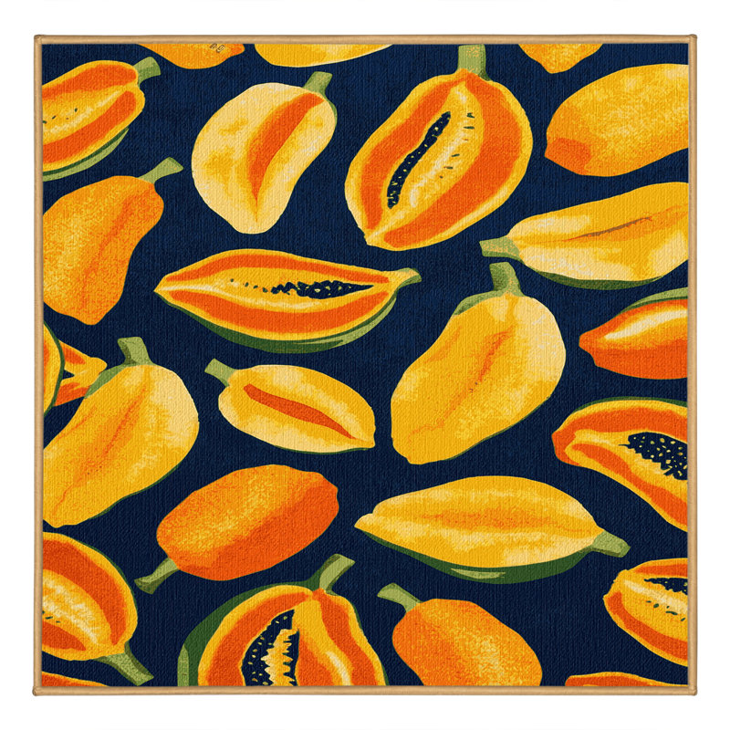 Tapis lavable papaye, Rectangulaire 8 pi x 10 pi