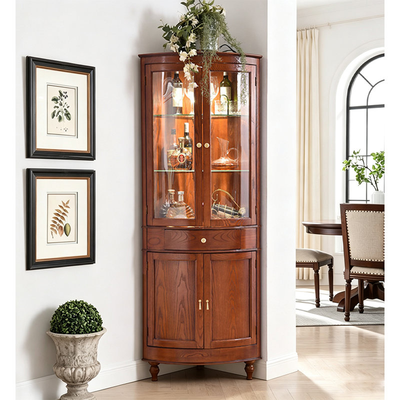 19.69 " L Solid Wood Bar Cabinet