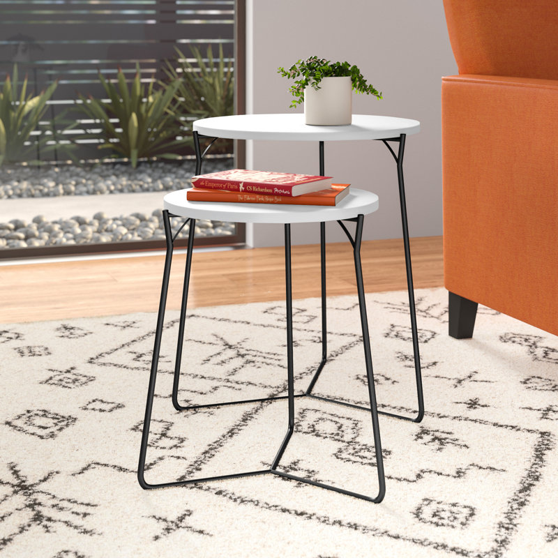 2 tables gigognes, Blanc