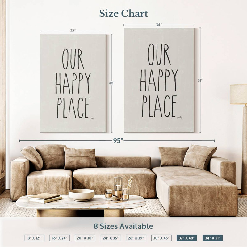 «Our Happy Place», impression murale, H 48 po x l 32 po