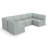Praia 6-Piece Modular Upholstered U-Shaped Sectional Sofa Set with Sunbrella Cushions-125469627