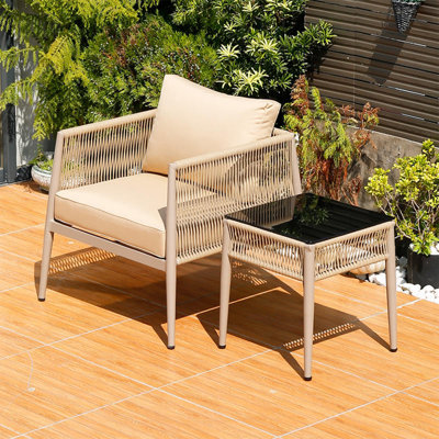 Jemmie - Person Patio Conversation Set with Cushions
