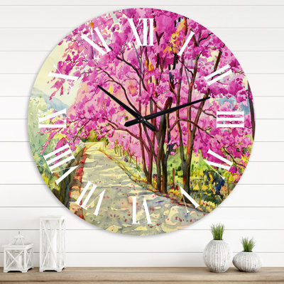 Cherrry Blossom Lane - Farmhouse wall clock