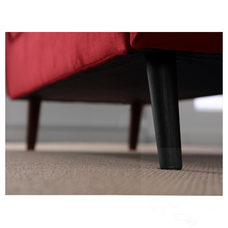 Tufted Long Bench With Storage, Red