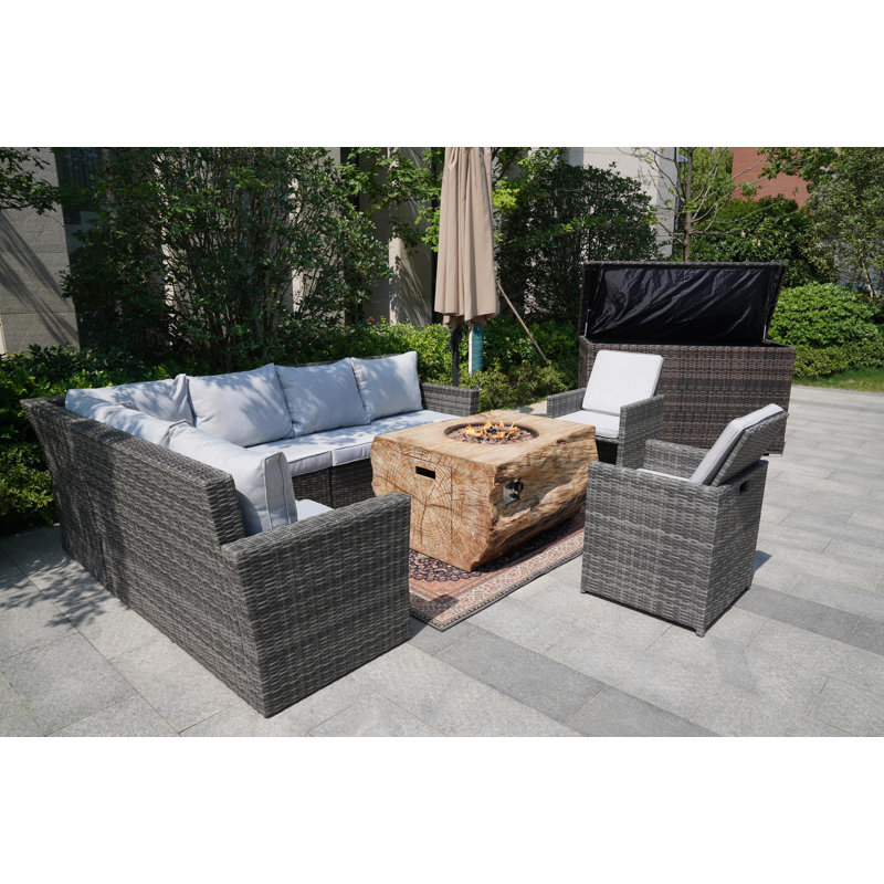 8 - Person Patio Conversation Set with Cushions