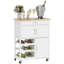 Îlot de cuisine sur roulettes Akieba, chariot de cuisine roulant avec tiroir, support à vin de 9 bouteilles, armoires de rangement, comptoir en bois-1228461239
