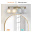 Applique murale moderne à 4 lumières 24 po avec finition dorée et abat-jour en verre givré 24 po pour l'éclairage de salle de bain ou de couloir-528456197-528456198-528456200