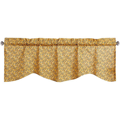 Kindra Cotton Floral Scalloped Window Pelmet