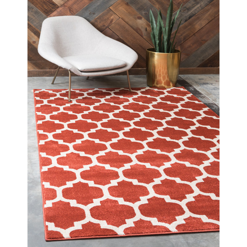 Tapis à motif géométrique crème Molly, Rectangle 4 pi 1 po x 6 pi 1 po